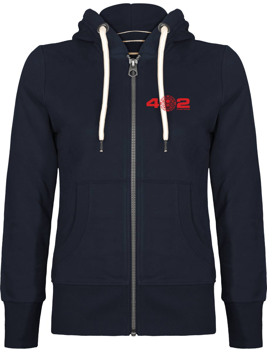 Sweat Shirt Vintage Zippé à Capuche Femme