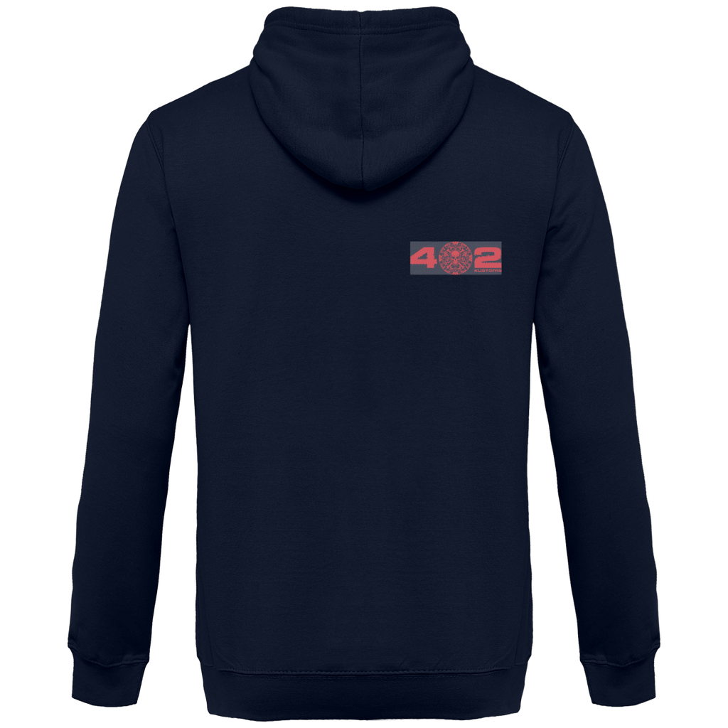 Sweat-shirt zippé capuche contrastée